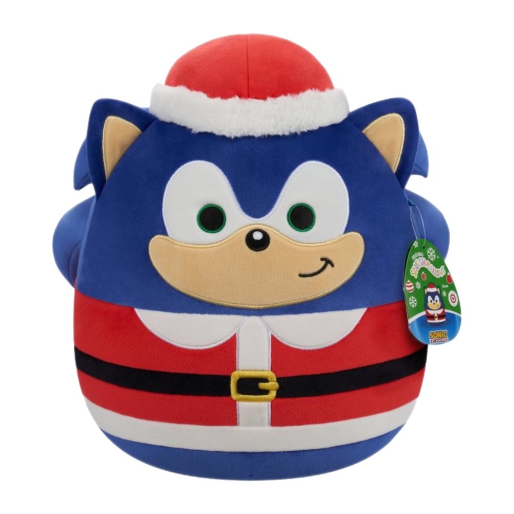 Sonic 12 inch Squishmallow in Santa Suit Christmas 2024 Sega New